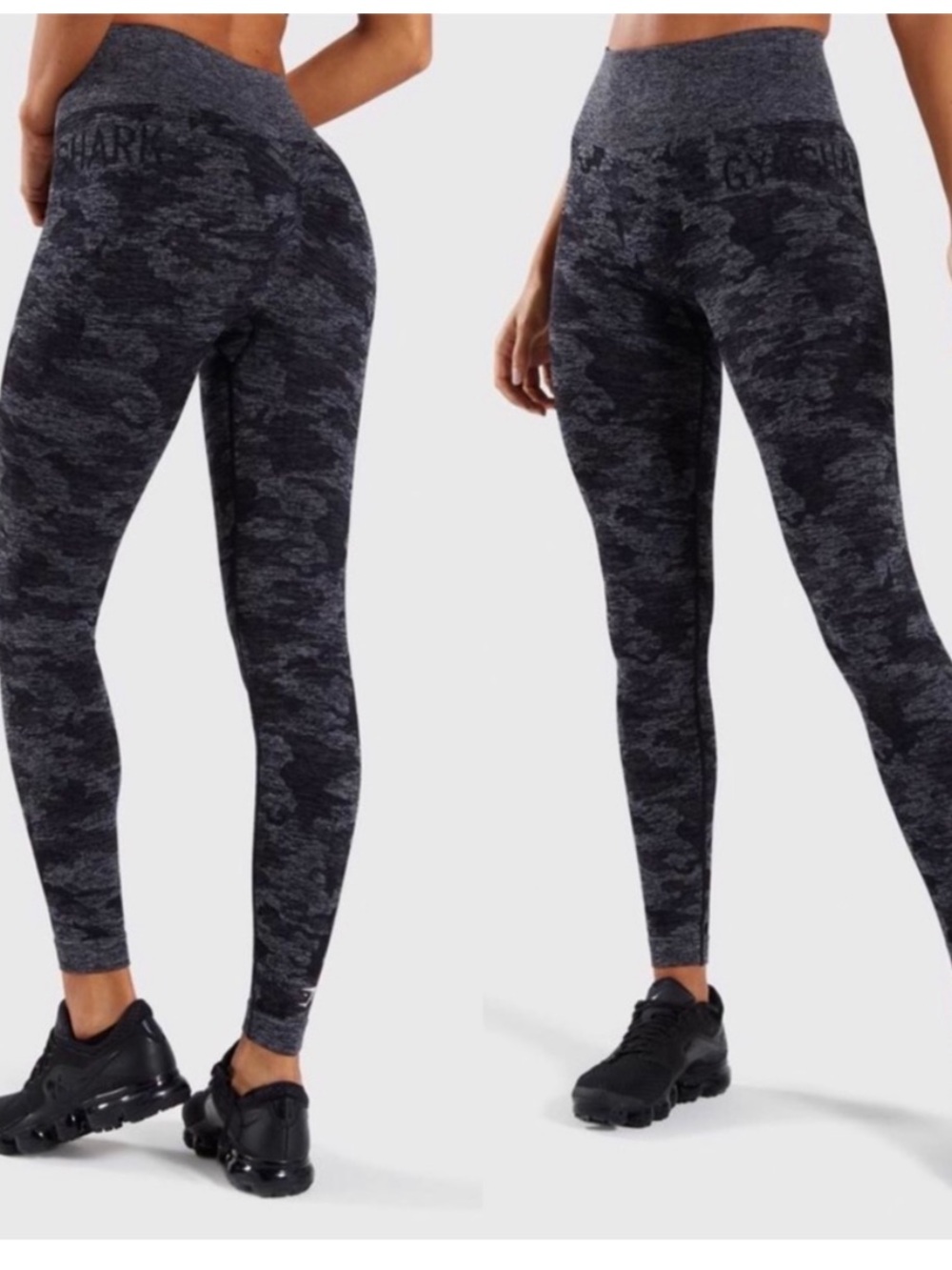 Gymshark Women’s Adapt Camo Seamless Leggings in black in size Medium